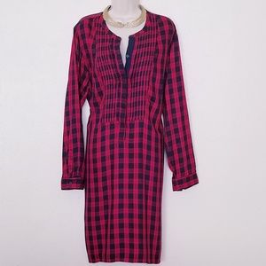 Old Navy Red and Navy Shirt Dress Tunic XL NWOT